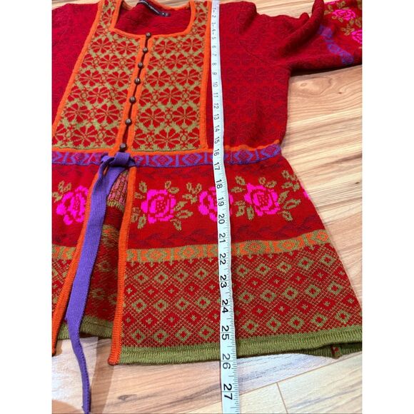 Gudrun Sjoden colorful cardigan size medium - Picture 6 of 7